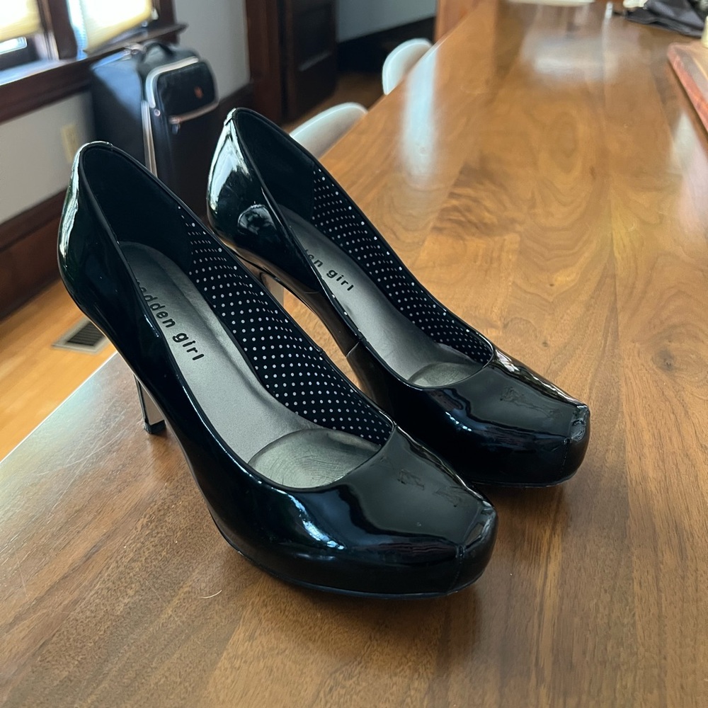 Madden Girl Black Patent Heels